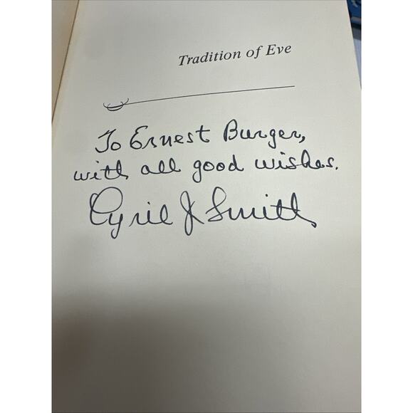 Tradition of Eve by Cyril J. Smith – 1970 Signed Vintage Hardcover - Picture 3 of 6